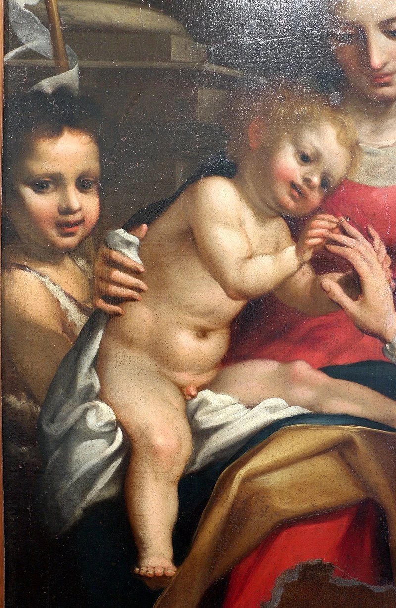 Giovanni Paggi - matrimonio mistico di s. caterina d'alessandria, Museo archeologico della Maremma, dettaglio